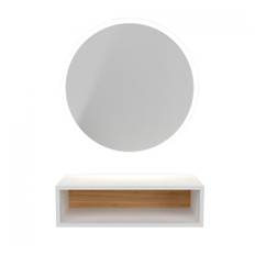 FrisörSpegel NASK med LED vit natur