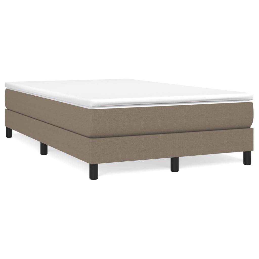 vidaXL Ramsäng med madrass taupe 120x190 cm tyg