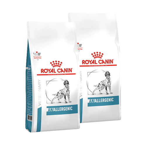 Royal Canin Veterinary Anallergenic hundfoder. Förpackning: 2 x 8 kg