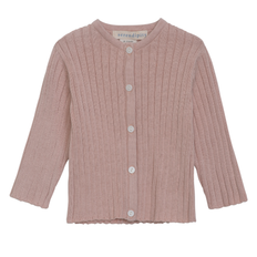 Serendipity Organics Baby Rib Cardigan, Dusty Rose - 62 / 3 mdr