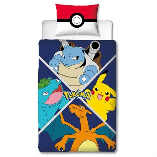 Pokémon sängkläder - Pikachu vändbart påslakanset - 100% mjuk bomull