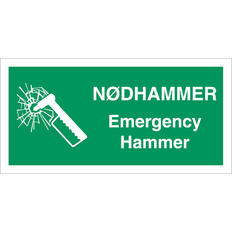 Nødhammer - Emergency hammer Selvklæbende vinyl 100 x 200 mm