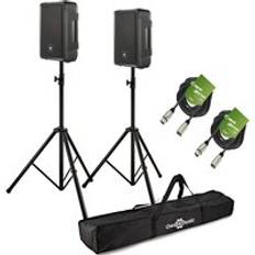 JBL IRX108BT 8" Active PA Speaker Bundle with Stands and Cables