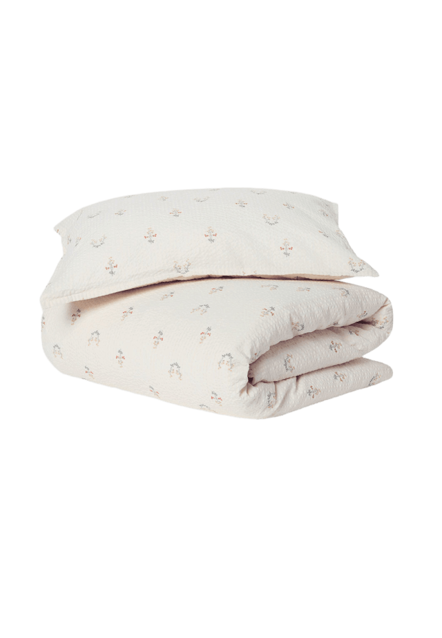 Garbo&Friends Seersucker Bed Set Junior Sängkläder Unisex Röd 100x140/ 40x45 cm