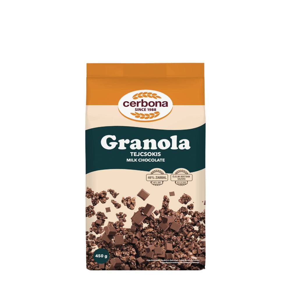 Cerbona - Cocoa Breakfast, Milk Chocolate Granola - 450g (Milk Chocolate Granola - 450g)