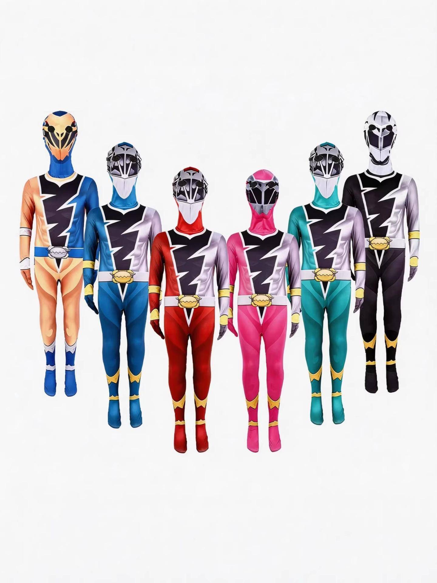 Barnens Halloween Animekaraktärskostym - Ryusoulger Sentai Kyoryuger Jumpsuit cm