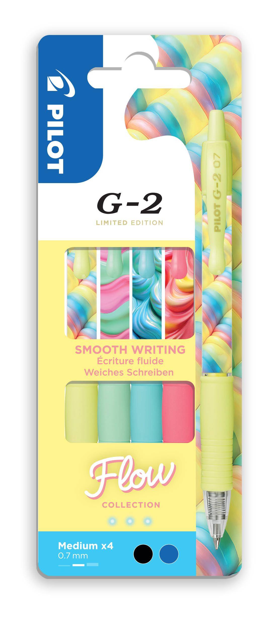 Pilot G-2 Flow Gelpen - 0.7mm - 4 stk.