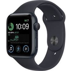 Apple Watch SE 44 mm (2022) | GPS | Midnatt | Sportband Midnatt M/L