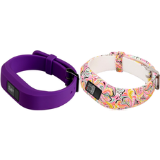 Garmin Vivofit 3/JR/JR 2 Remme: Lilla Silicone & Pink Artigas - Pakke