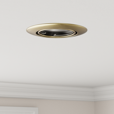vidaXL Inbyggda Spotlights 6 st Rund GU10 Mässing Ø90 mm Stål