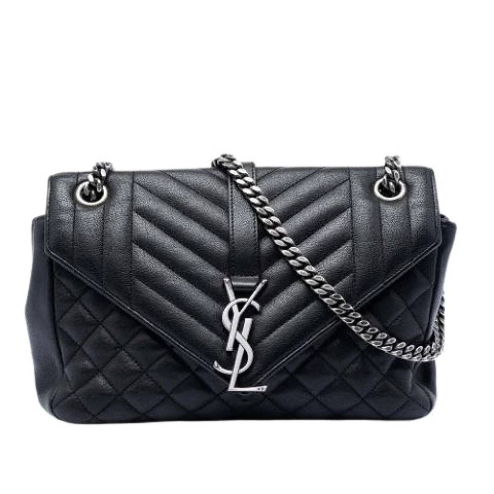 Yves Saint Laurent Vintage - Pre-owned Quilted Axelremsväska Vintage - Dam - ONE Size - Läder
