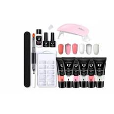 Polygel Nail Kit med UV-lampe Nail Gel Color Set Multicolor
