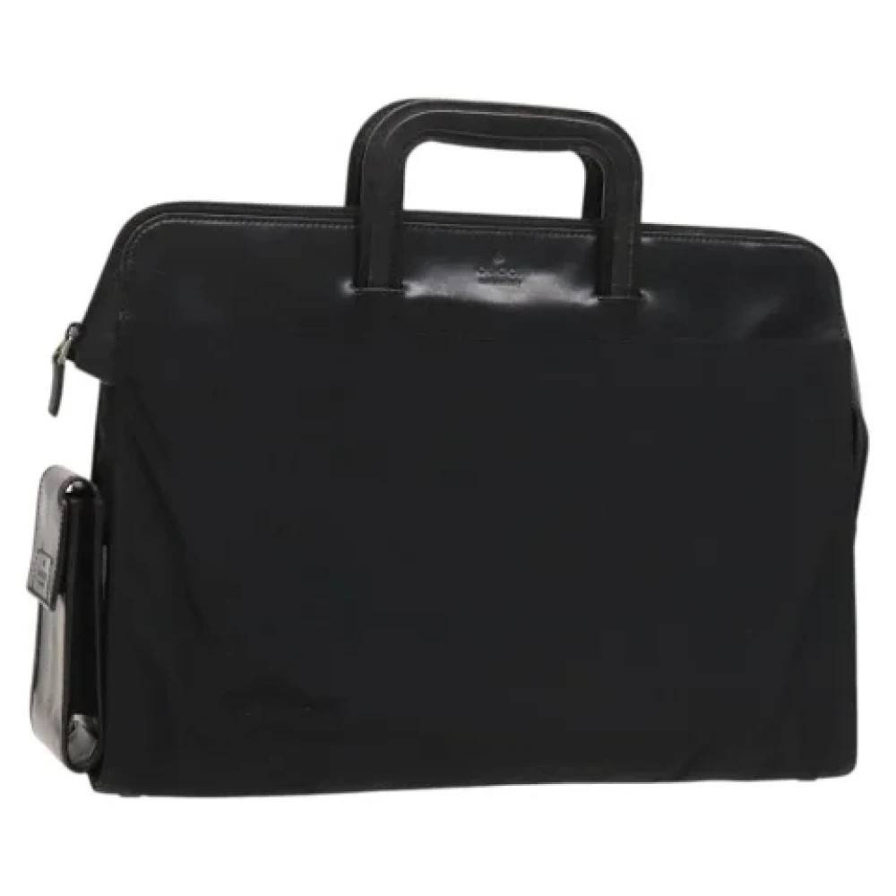 Gucci Vintage Pre-owned nylon hndtasker - Vintage - Dame - Sort - ONE SIZE - Nylon