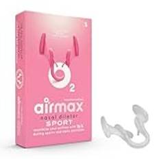 Airmax Unisex Sport Nasal Dilators One-Pack - Enkel, säker och bekväm andningshjälp - Förbättrar luftflödet - Transparent - Liten