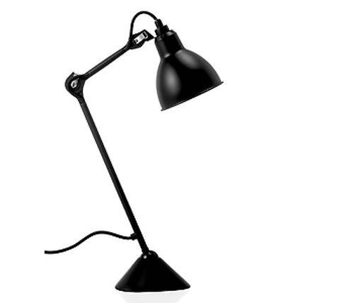 Lampe Gras 205 bordlampe - Sort + messing + round / Nej tak
