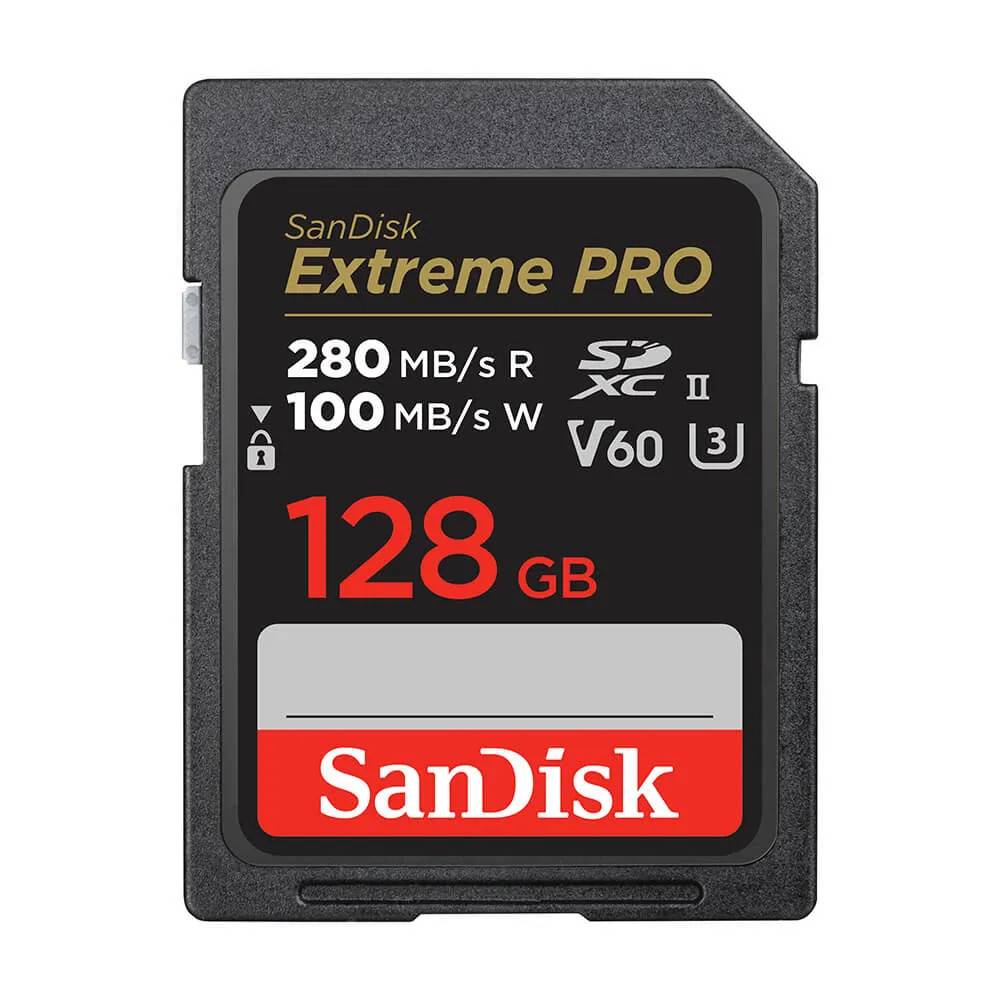 SD Extreme Pro 128GB 280MB/s V60 C10 UHS-II