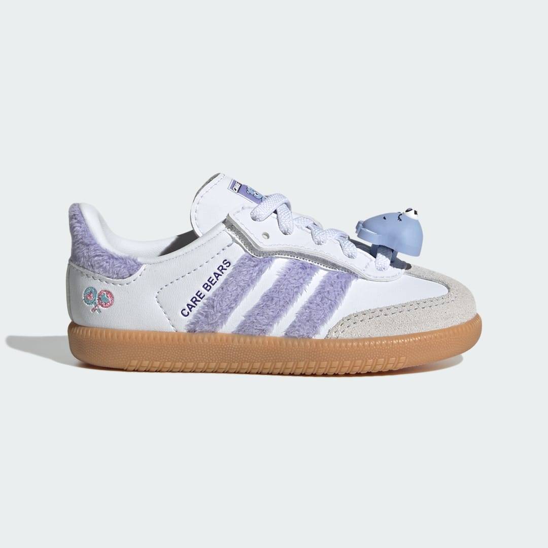 ADIDAS CARE BEARS SAMBA OG COMFORT SKOR MED ELASTISKA SNÖREN - Light Purple / Cloud White / Blue Dawn - 22