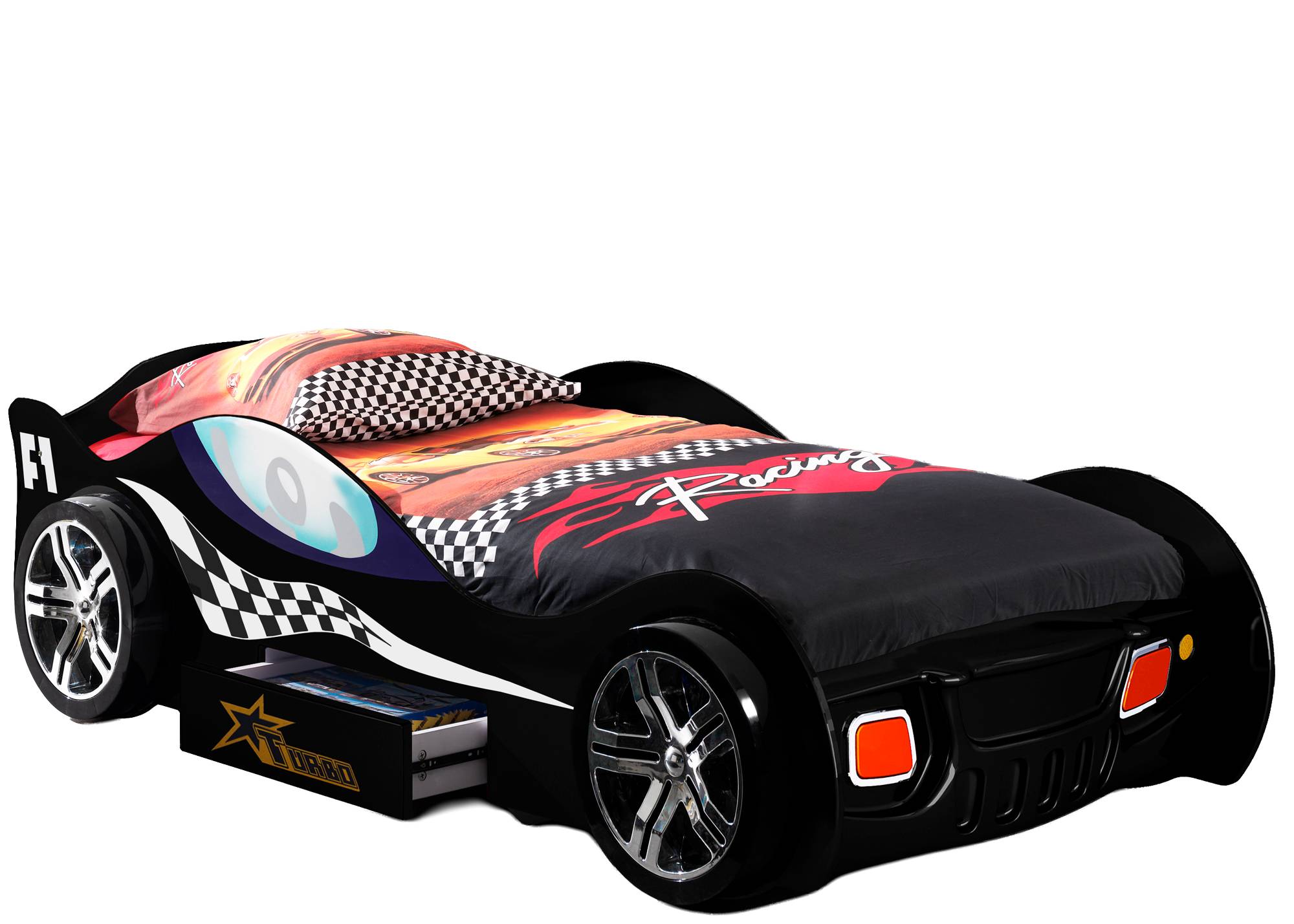 Turbo Racing Bilseng med skuffe, Sort.