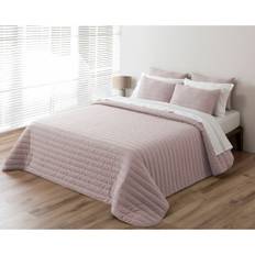 Pierre Cardin LINO Enkel Rosa Quilt Sängöverkast