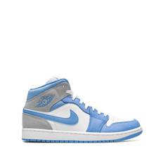 Jordan - Air Jordan 1 Mid SE University Blue/Grey sneakers - unisex - läder/gummi/Tyg - 10.5 - Blå