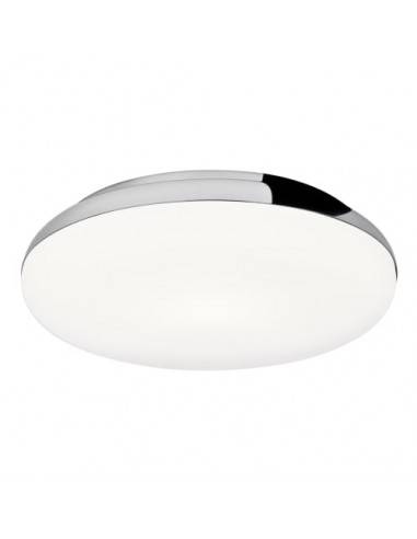 ALTEA Badeværelselampe i aluminium og glas Ø30 cm 1 x E27 LED - Krom/Hvid