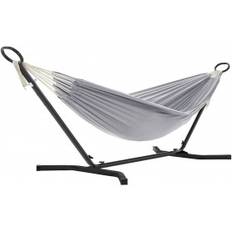 Hängmatta med stativ 210 x 150 cm justerbara höjd Hammock