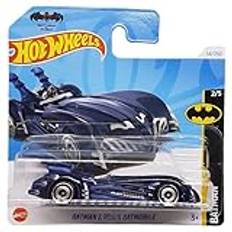 Hot Wheels – Batman & Robin Batmobile – Batman 2/5 – HTD51 – kort – DC – mörkblå – Mattel 2024-1:64