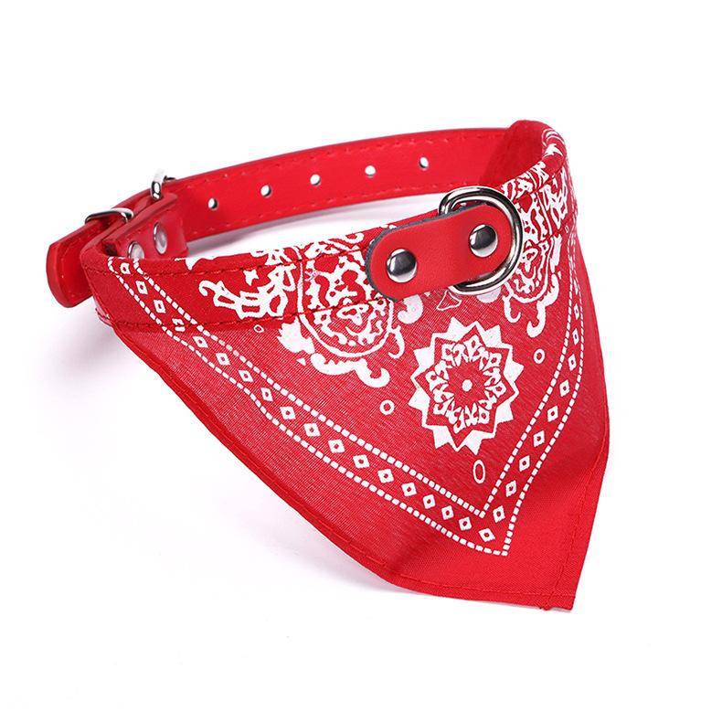 Justerbar Bandana Haklapp för Hundar, Söt Bomullsscarf för Tandfällning röd