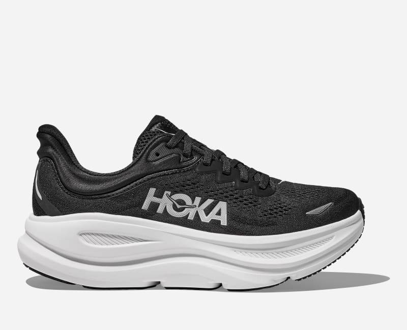 HOKA Bondi 9 Schuhe für Damen in Black/White Größe 39 1/3 | Straße