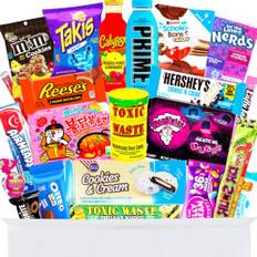 Amerikanische Süßigkeiten Box mit 24 viralen Bestsellern - Mit Takis Chips, Prime drink, Buldak ramen, Calypso, Schokobons Crispy etc. - 24 Süßigkeiten aus aller Welt - American Candy Süssigkeiten Box