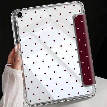 Prickigt vinrött skyddsfodral, kompatibelt med iPad Air 8(M4)2026(11 tum), Air 4/5 10,9 tum, 7/8/9 Gen 10,2 tum, inbyggd pennplats, kompatibelt med Sa - Multifärgad (Multi-size)