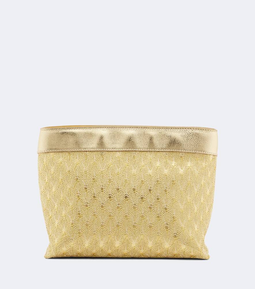 Missoni Pouch Mini de lamé con piel - dorado - Talla Única