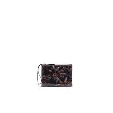Diesel - Pochette en PU brillant imprimé - Petits Portefeuilles - Femme - Noir