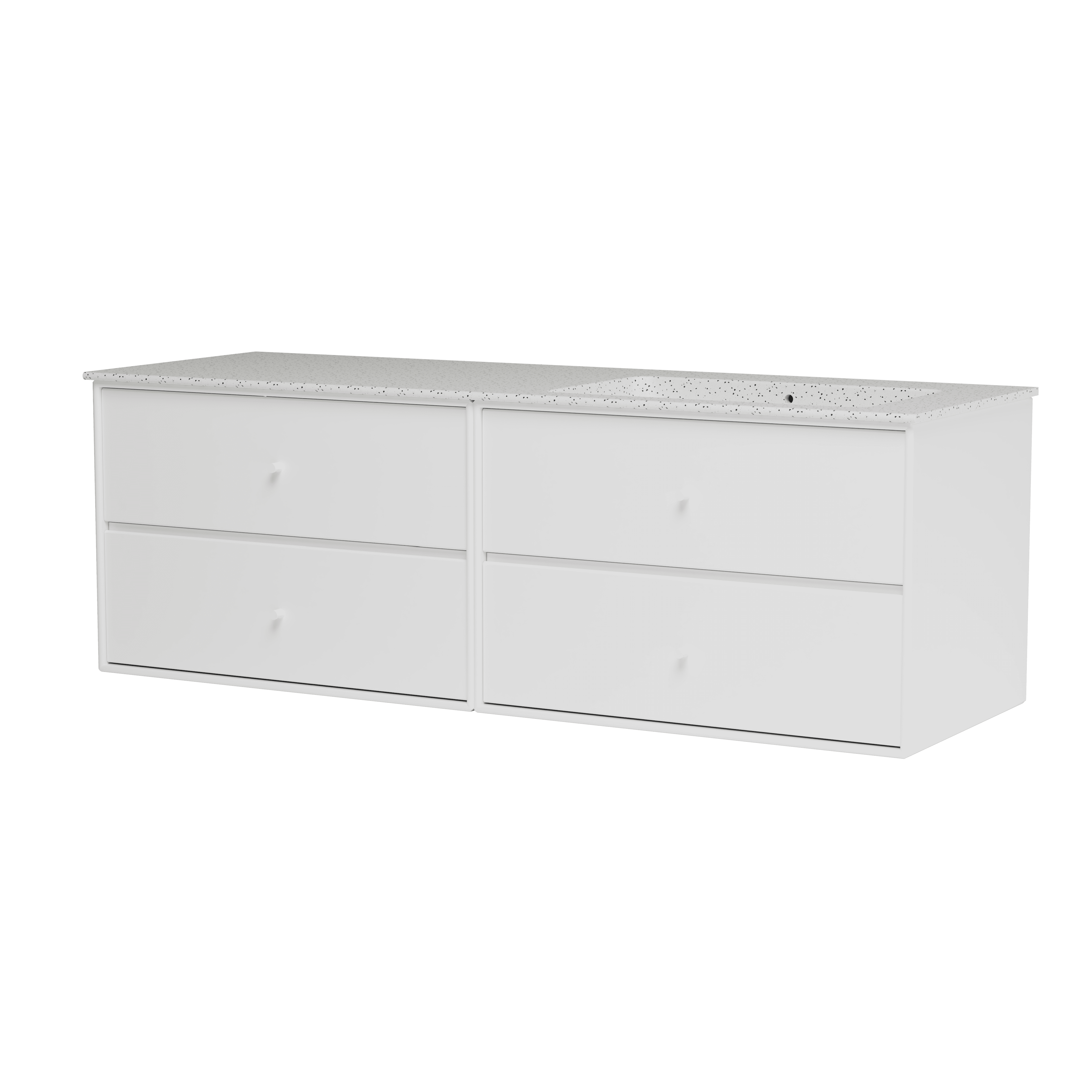 Montana Basin SU2402 – badmodul med vask, 141 cm New white - Jacobsen Plus