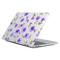 Macbook Pro 14 M1/M2/M3 (2021/2023) Hårdt Plastik Cover - Lilla Blomster