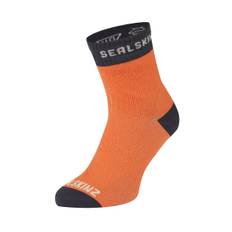 Sealskinz Wretham Waterproof Warm Weather Ankle Length Sock in Orange AW24 - M