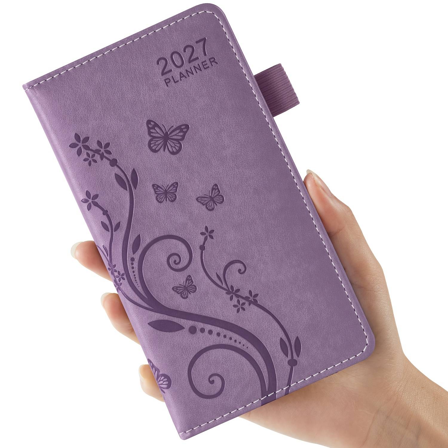 Pocket Planner 2027, A6 Small Planner From Jan 2027 - Dec 2027, Mini Calendar For Purse, With Monthly Tabs, Inner Pocket, Hardcover Daily Planner For Office , 3.8" X 7"