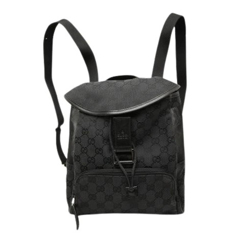 Gucci Vintage Pre-owned Mesh Backpack - Vintage - Dame - Sort - ONE SIZE - Læder