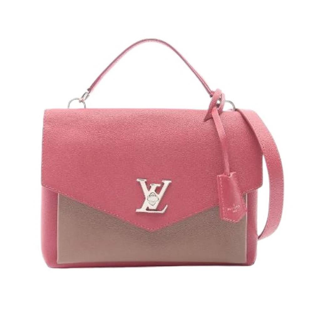 Louis Vuitton Vintage Pre-owned My Lockme Satchel Læder 2-vejs Taske - Vintage - Dame - Lyserød - ONE SIZE - Læder
