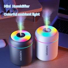 1 st Ny flerfärgslampa USB-luftfuktare och aromaterapidiffusor, kompakt luftfuktare med kapacitet på 180 ml för skönhet, sovrum, bil, hem, sovsal - Up - Multifärgad (svart luftfuktare,vit luftfuktare)