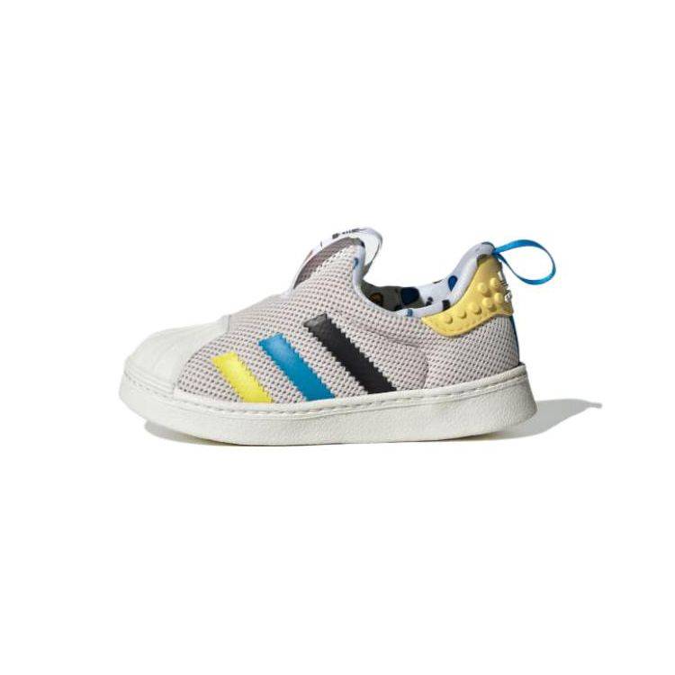 Adidas Lego X Originals Superstar 360 Bekväma Mångsidiga Slitstarka Andningsbara Lågskurna Promenadskor Babyskor Beige IF2918 26