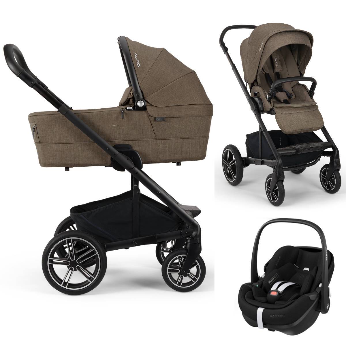 Nuna MIXX Next Pram Set 3 in 1 incl. Maxi Cosi Pebble 360 Pro 2 I-Size - Pistachio