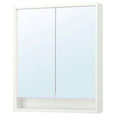 IKEA - FAXÄLVEN Spejlskab med indbygget belysning, hvid, 80x15x95 cm