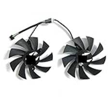 QKFTCSDW 2 st 87 mm 4PIN GA92A2H GTX 1660 GPU-fläkt kompatibel med RTX 2060 2070 Super Mini GTX GTX 1660 1660Ti grafikkylfläkt (B)