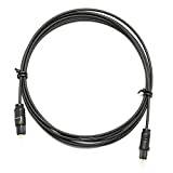 Tec-Digi digital optisk ljudkabel Toslink-kabel – 1 m [24 K guldpläterad, ultrahållbar] fiberoptisk hane till han-sladd för hemmabio, soundbar, TV, PS4, Xbox, Playstation och mer – svart