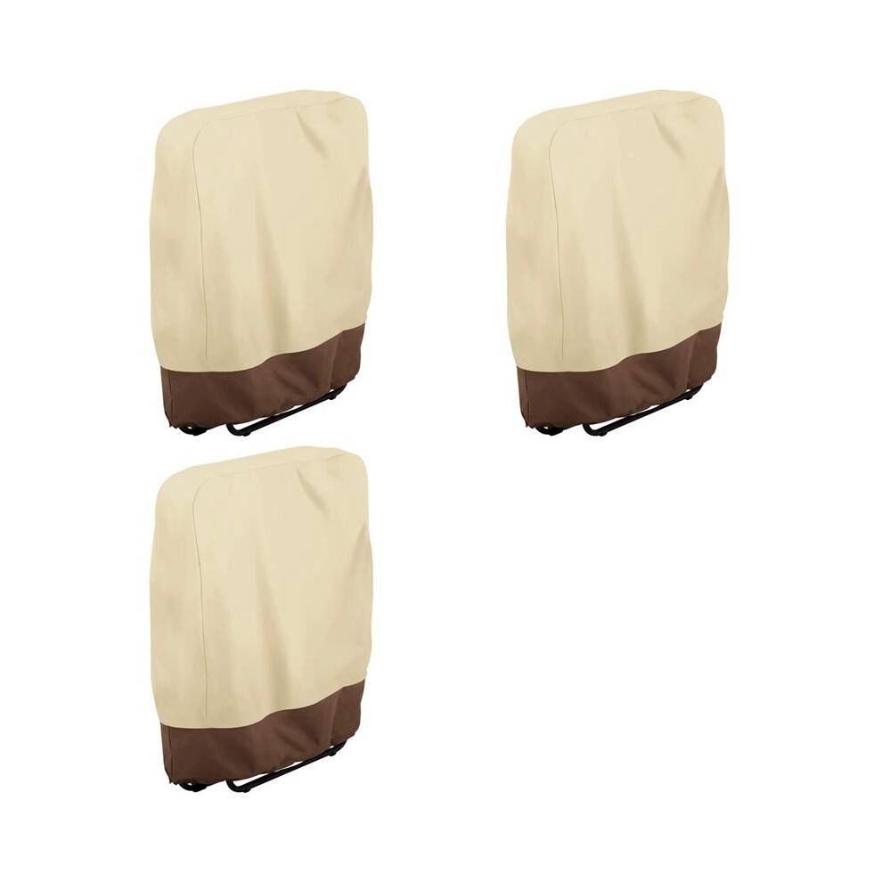 3X Outdoor Folding Deck Chair Cover Waterproof Balcony Outdoor Folding Deck Chair Garden Sunbathing Deck Chair Cover
