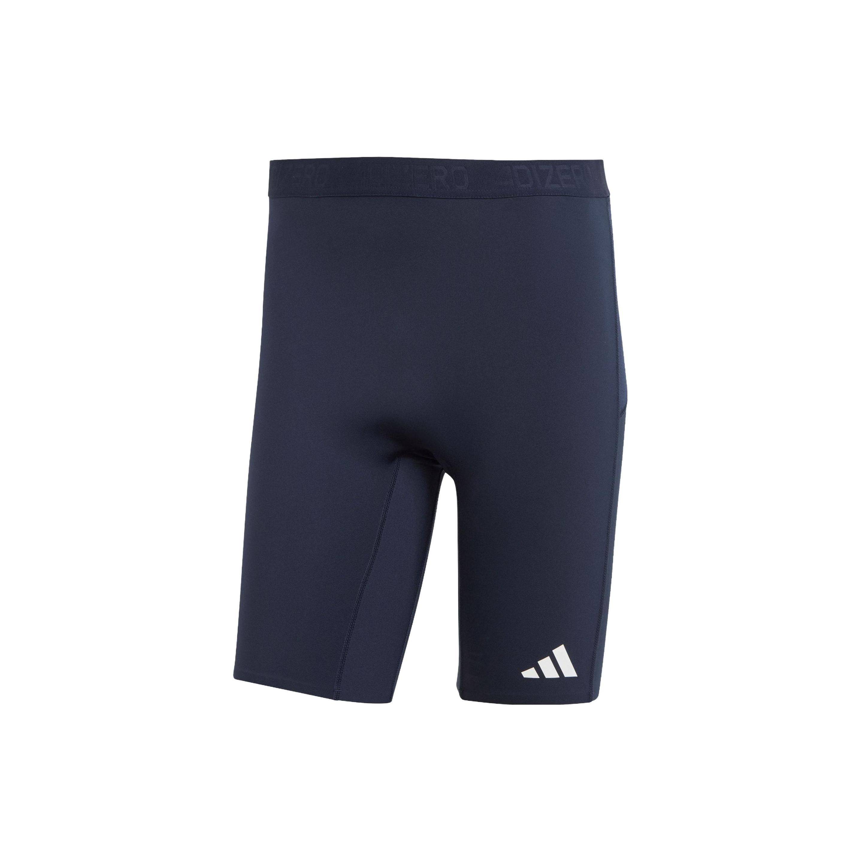 Adidas Adizero Running Short Leggings With Letter Logo Print Men Bottoms Legendary-Ink-Blue IM4167 XXL