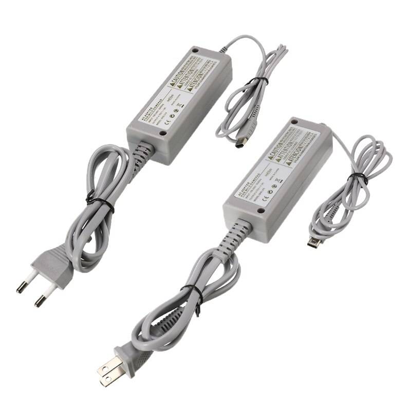Laddare adapter för nintendo wii u gamepad controller joystick 100-240v ac laddare adapter hem vägg strömförsörjning us/eu kontakt - Eu-kontakt
