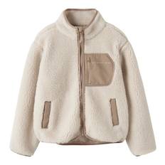 Name It Fleecejakke - NknMattia - Moonbeam/Savannah Tan - Name It - 6 år (116) - Fleecejakke