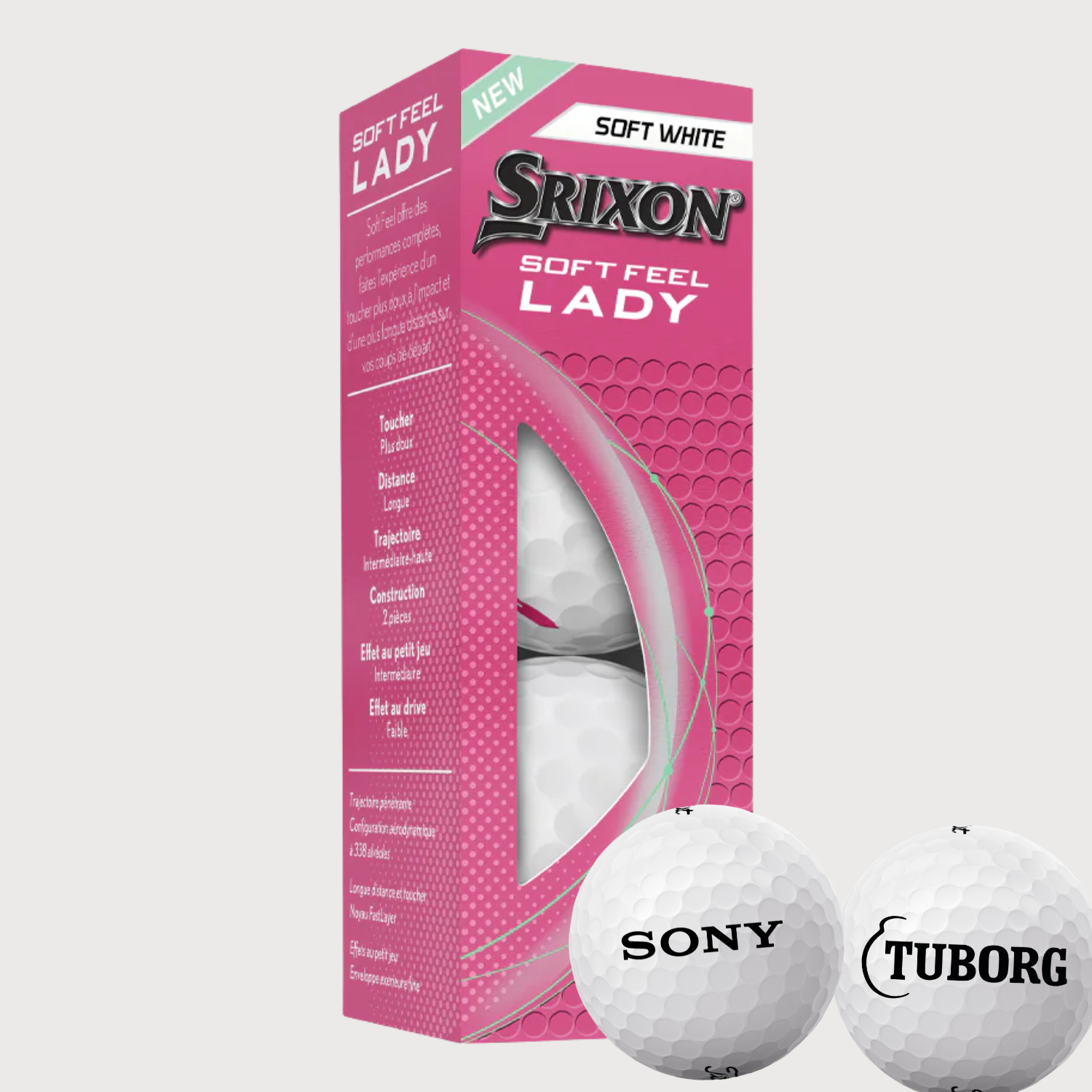 Golfbolde med Express Logo - Srixon Soft Feel Lady